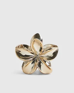 Girls Gold Flower Hair Claw Clip