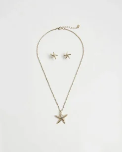 Girls Gold Starfish Necklace