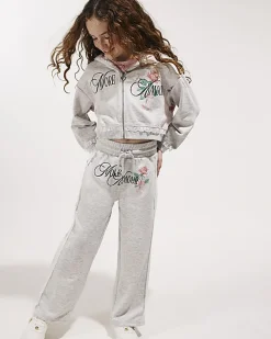 Girls Grey More Amour Tracksuit Set
