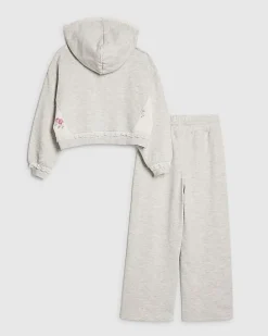 Girls Grey More Amour Tracksuit Set
