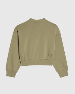 Girls Khaki Brooklyn Zip Through Sweatshirt