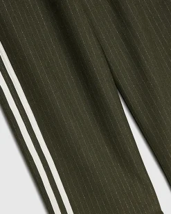 Girls Khaki Pinstripe Wide Leg Trousers
