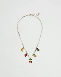 Girls Multi Colour Fruit Necklace