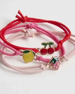 Girls Multi Colour Fruit Pack Of 3 Bracelets