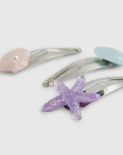 Girls Multi Colour Mermaid Hair Clip Pack