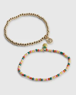 Girls Multi Colour Pineapple Anklet Set