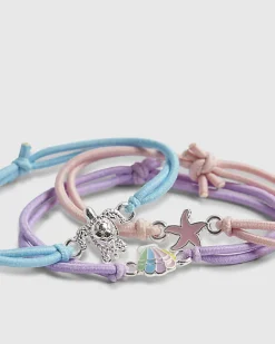 Girls Multi Colour Sealife Bracelet Pack Of 3