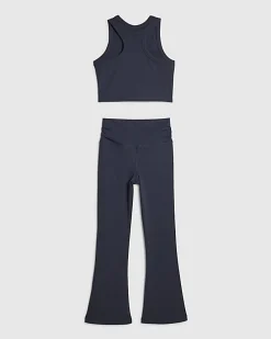 Girls Navy Heart Wings RI Active Tank Top Set