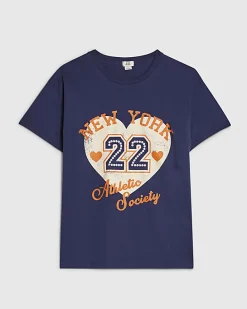 Girls Navy New York 22 T-Shirt