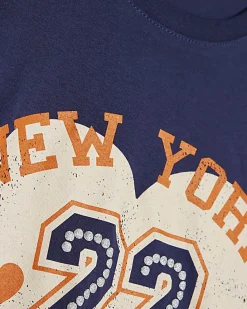 Girls Navy New York 22 T-Shirt