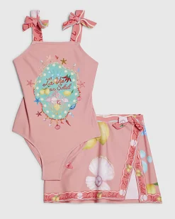 Girls Orange La Vie Au Soleil Swim Set