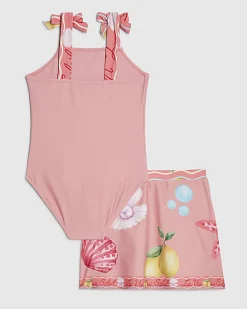 Girls Orange La Vie Au Soleil Swim Set