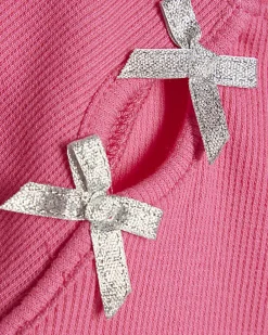 Girls Pink Bow Top