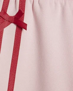 Girls Pink Bow Tracksuit Set