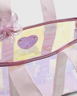Girls Pink Clip Jelly Shopper Bag