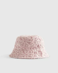 Girls Pink Crochet Hat
