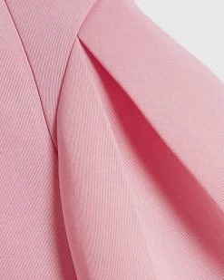 Girls Pink Embellished Collar Dress