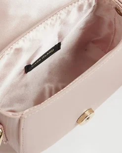 Girls Pink Heart Monogram Cross Body Bag