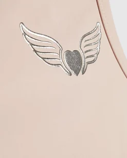 Girls Pink Heart Wings RI Active Tank Top Set