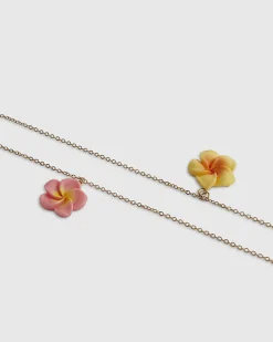 Girls Pink Hibiscus Necklace