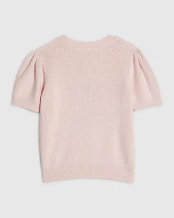 Girls Pink Ladybird Knitted T-Shirt