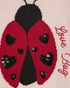 Girls Pink Ladybird Knitted T-Shirt
