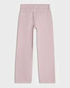 Girls Pink Lips Straight Jeans