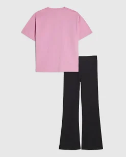 Girls Pink Love T-Shirt Set