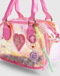 Girls Pink Neon Jelly Small Bag