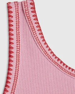 Girls Pink Number 97 Tank Top