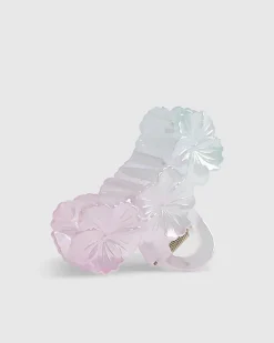 Girls Pink Ombre Flower Hair Clip