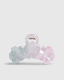 Girls Pink Ombre Flower Hair Clip