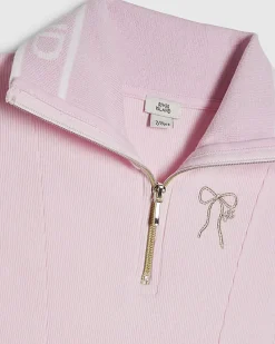 Girls Pink Oversized Collar Dress