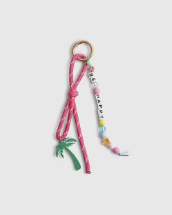 Girls Pink Palm Tree Cluster Bag Charms