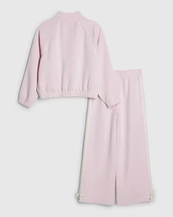 Girls Pink Pink Rosette Tracksuit Set
