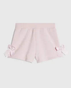 Girls Pink Premium Bow Shorts