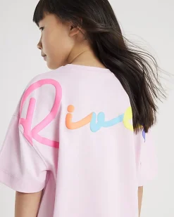 Girls Pink River T-Shirt And Trousers Set