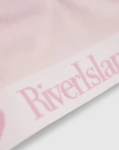 Girls Pink Ruched Bow Pack Of 3 Crop Tops