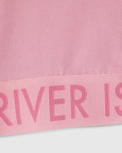 Girls Pink Side Stripe Top