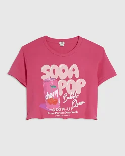 Girls Pink Soda Pop Boxy T-Shirt