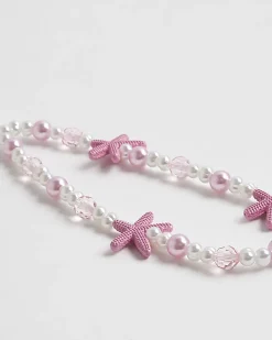 Girls Pink Starfish Phone Charm