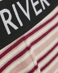 Girls Pink Stripe Flared Trousers