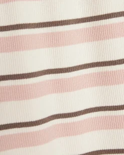 Girls Pink Striped Wide Leg Trousers