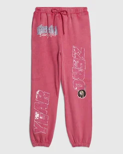 Girls Pink Year Zero Embellished Joggers