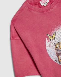 Girls Pink Year Zero Tiger Sweatshirt