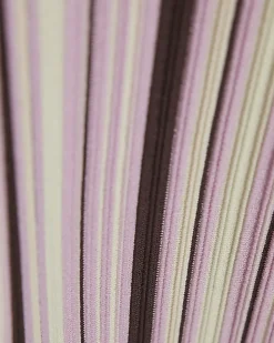 Girls Purple Striped Knitted Waistcoat Set