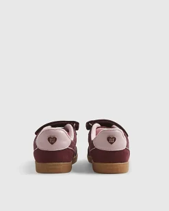 Girls Red Bow Trainers