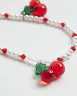 Girls Red Cherry Phone Charm
