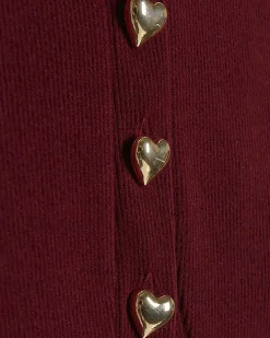 Girls Red Cosy Cardigan