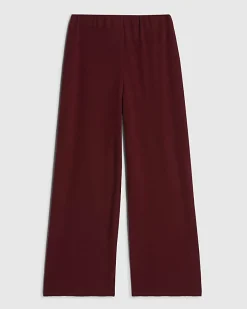 Girls Red Cosy Wide Leg Trousers
